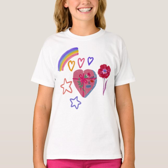 Liebe & Geschenk  T-Shirt (Vorderseite)