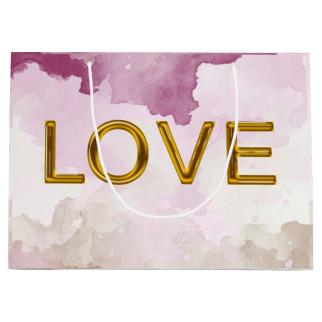 'LIEBE' Geschenktasche (groß) Große Geschenktüte (Vorderseite)