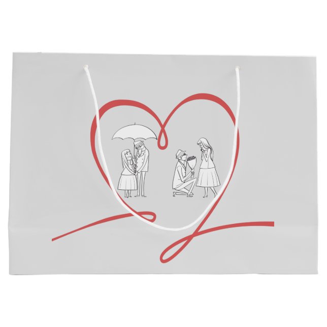 Liebe-Geschenktasche Große Geschenktüte (Rückseite)