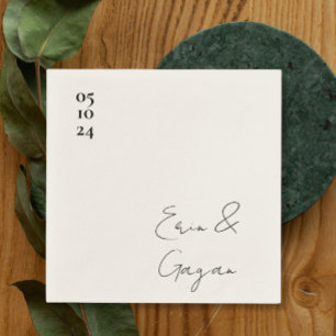 Liebe-Geschichte Hochzeitsnapkins Serviette