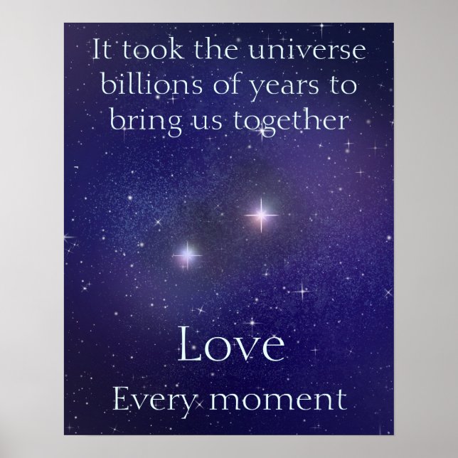 Liebe geschrieben in den Sternen Custom Sentimenta Poster (Vorne)
