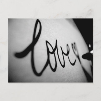 Liebe geschrieben postkarte