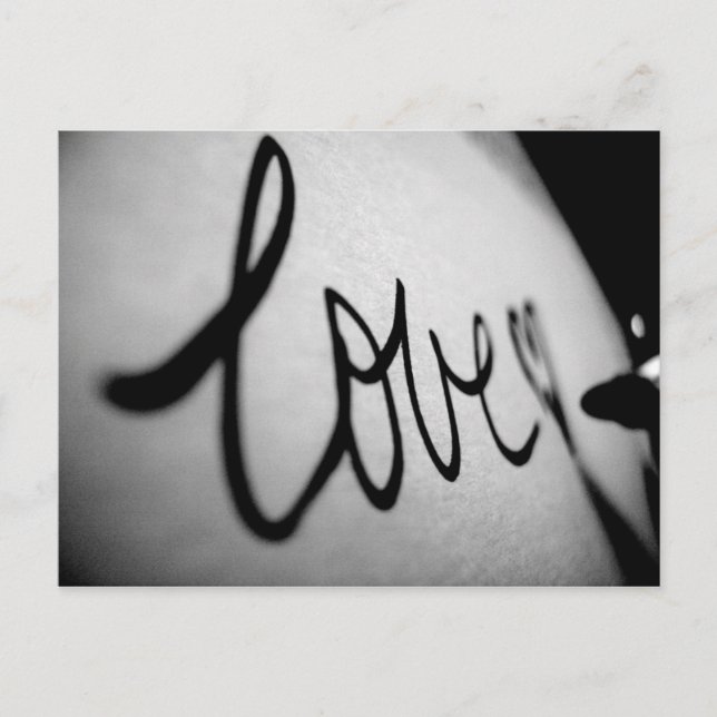 Liebe geschrieben postkarte (Vorderseite)