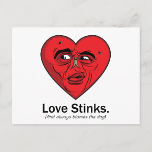 Liebe-Gestank Postkarte