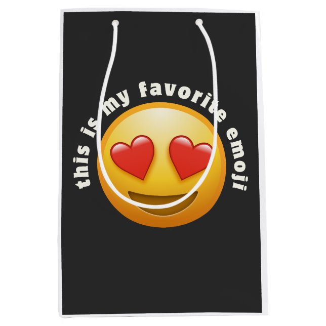 Liebe - gestürzte Emoji Mittlere Geschenktüte (Vorderseite)