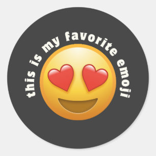 Liebe - gestürzte Emoji Runder Aufkleber