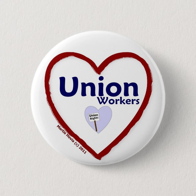 Liebe: Gewerkschaft Workers - Schaltfläche Button (Vorderseite)