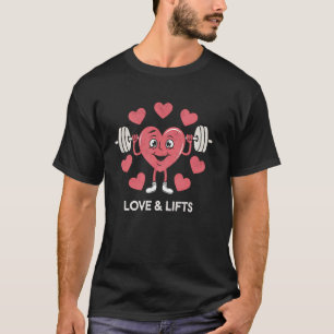Liebe Gewichte stemmen Fitnessstudio Herz Valentin T-Shirt