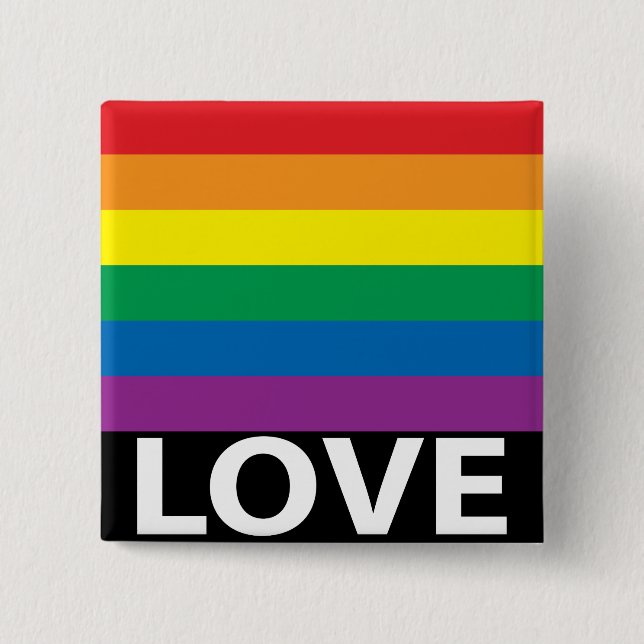 Liebe-Gewinne! Gay Button (Vorderseite)