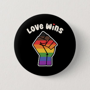 Liebe gewinnt Alternative Pride Fist für Gleichhei Button