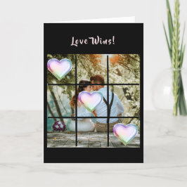 Liebe gewinnt Foto Message Hearts Valentine Karte