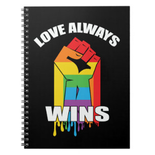 Liebe gewinnt immer Gay LGBT Notizblock