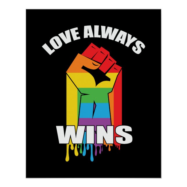 Liebe gewinnt immer Gay LGBT Poster (Vorderseite)