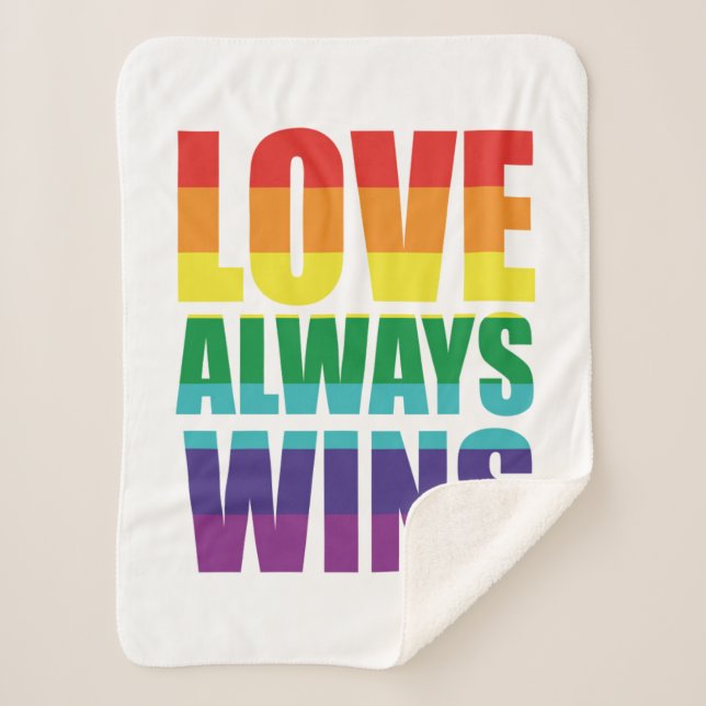 Liebe gewinnt immer sherpadecke (Vorderseite)