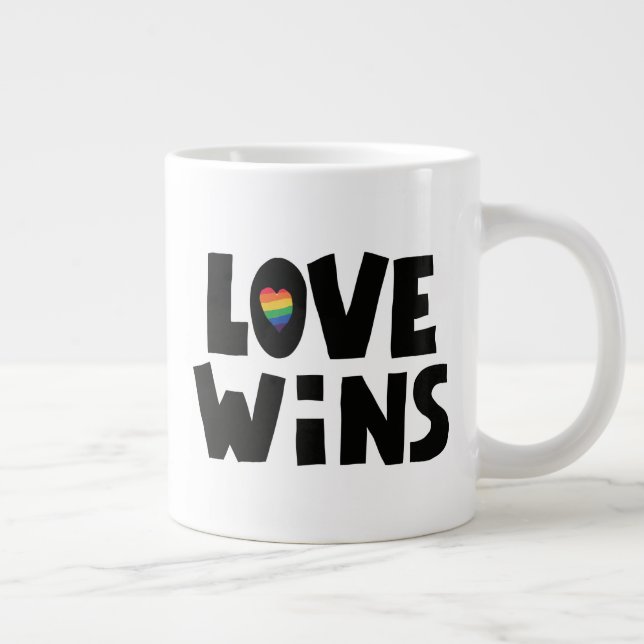 Liebe gewinnt Jumbo-Tasse (Rechts)