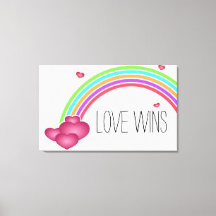Liebe gewinnt leinwanddruck