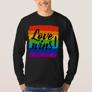 Liebe gewinnt LGBT Rainbow Pride T-Shirt