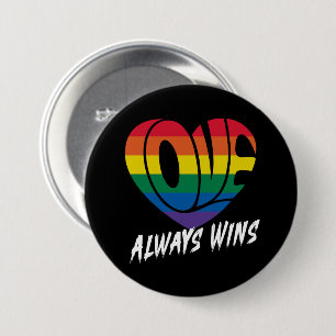 Liebe gewinnt LGBTQ-Stolz Button