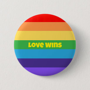 Liebe gewinnt Moderner Regenbogen Pride lgbt Perfe Button