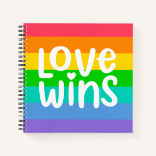 Liebe gewinnt notizbuch