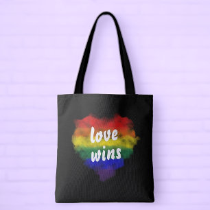 Liebe gewinnt Rainbow Heart Tasche