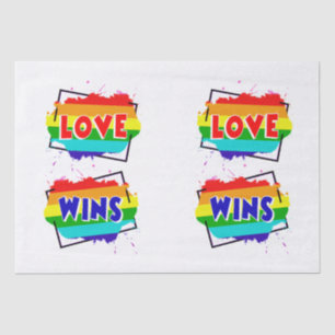 Liebe gewinnt seidenpapier