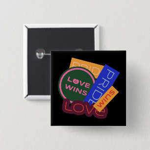 Liebe gewinnt. Stolz. Stolz gewinnt. Schaltfläche Button