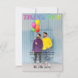 Liebe gewinnt Wasserfarbe Regenbogen Foto Dankeskarte