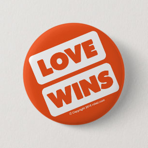 LIEBE GEWINNT Weiß des Knopfes 02 Button