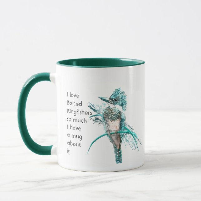 Liebe gezähmte Kingfisher Hunde so viel Spaß Quote Tasse (Links)