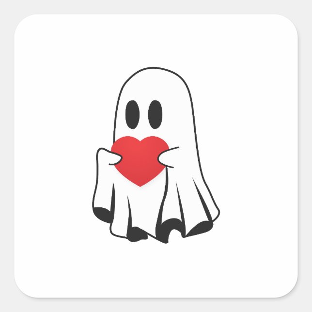 Liebe Ghost Quadratischer Aufkleber (Vorderseite)