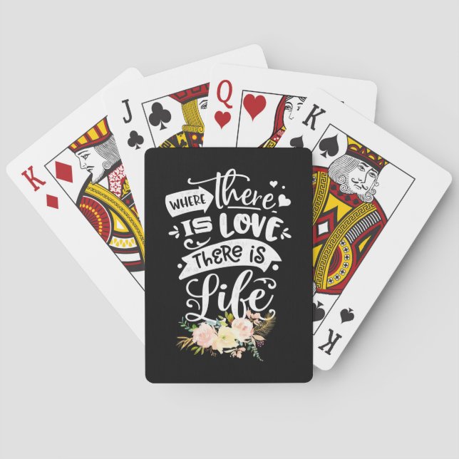 Liebe gibt es Leben Spielkarten (Rückseite)