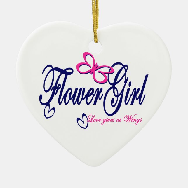 Liebe gibt uns Wings Keramikornament (Vorne)