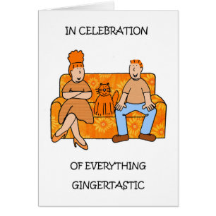 Liebe Ginger Red Hair Cartoon Spaß