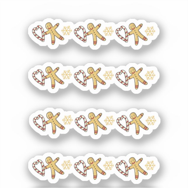 Liebe Gingerbread Aufkleber (Vorderseite)