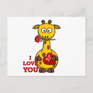 Liebe Giraffe Postkarte
