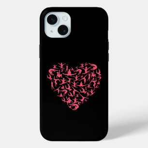Liebe Girls Gymnastik - Silhouette Herz Case-Mate iPhone Hülle