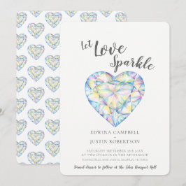 Liebe glänzen Diamantfarbe gelassen Einladung