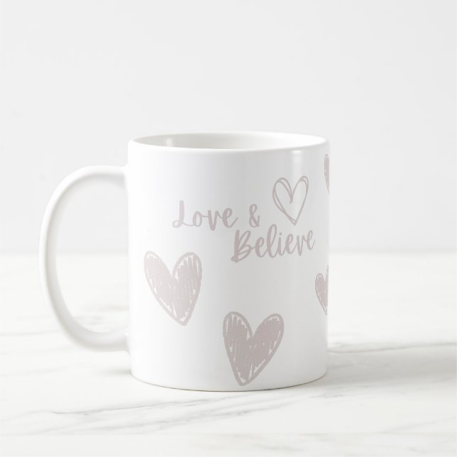 Liebe & Glaube Valentinstag-White Collection Kaffeetasse (Links)
