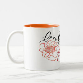 Liebe-Glauben-Aloha Fackel-Ingwer-Tasse Zweifarbige Tasse