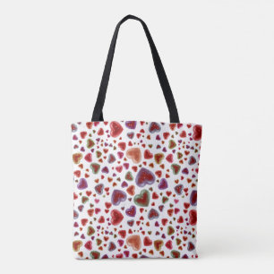 Liebe, glitzernde Herzen 2 Tasche