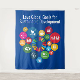 Liebe Globale Ziele für Nachhaltige Entwicklung 20 Wandteppich