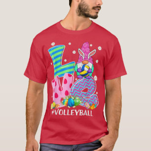 Liebe Gnome Bunny Volleyball Player Gnome Lover Ea T-Shirt