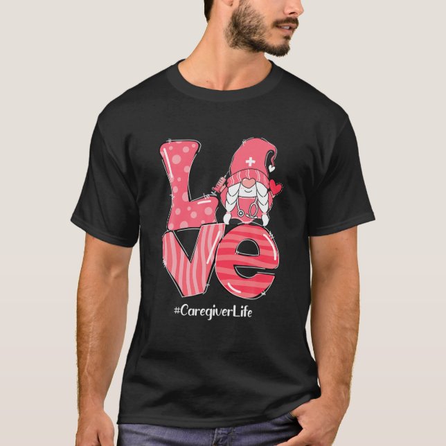 Liebe Gnome Lebensretter Valentinstag Mat T-Shirt (Vorderseite)