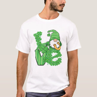 Liebe Gnomes Kleeblatt Horseshoe T-Shirt