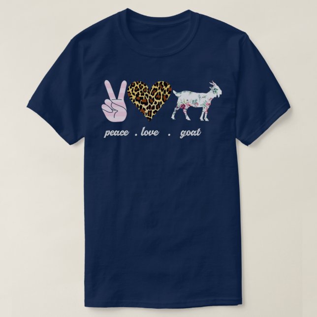 Liebe Goat Mama und ihre Ziege leben in Frieden T-Shirt (Design vorne)