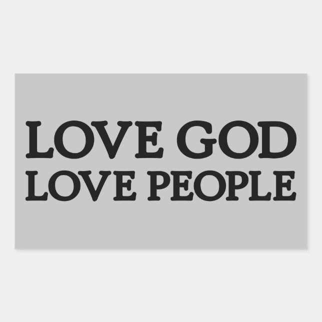 LIEBE GOD - LIEBE MENSCHEN - Christliche Aufkleber (Vorderseite)