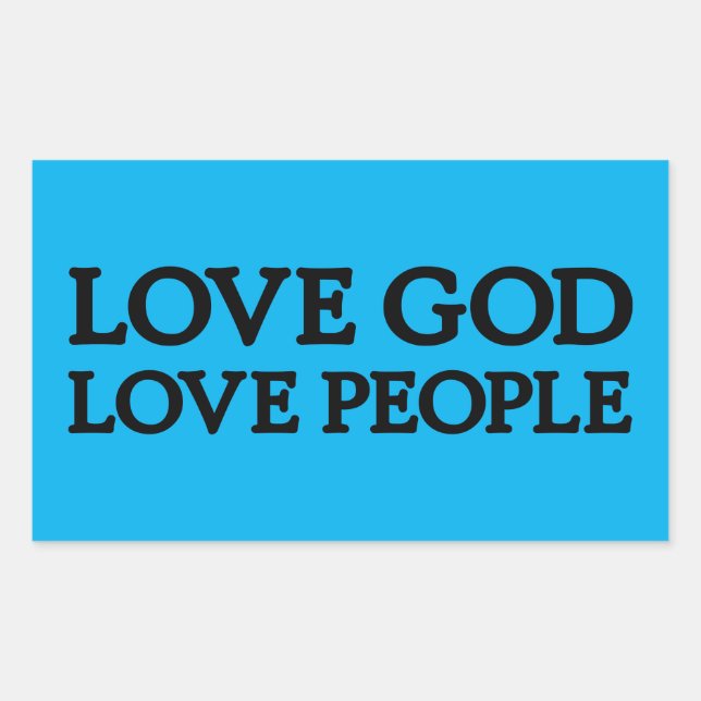 LIEBE GOD, LIEBE PEOPLE Aufkleber (Vorderseite)