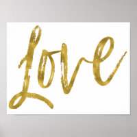 Liebe Gold Foil und White Inspiration Word