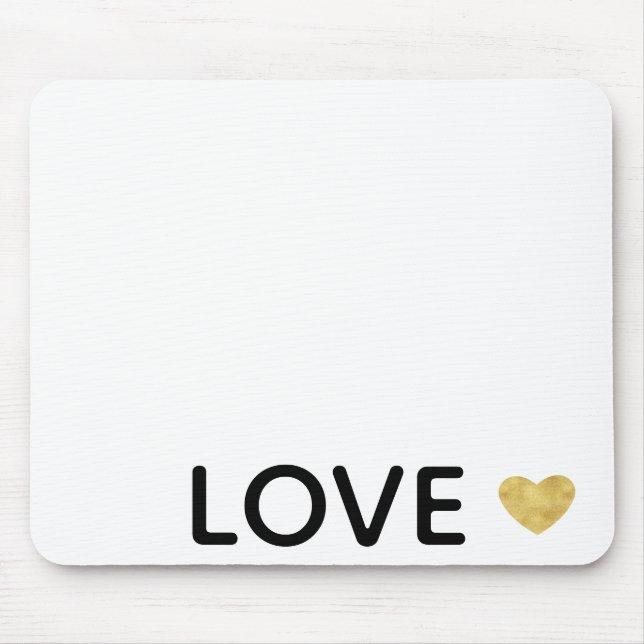Liebe Gold Heart Mousepad (Vorne)